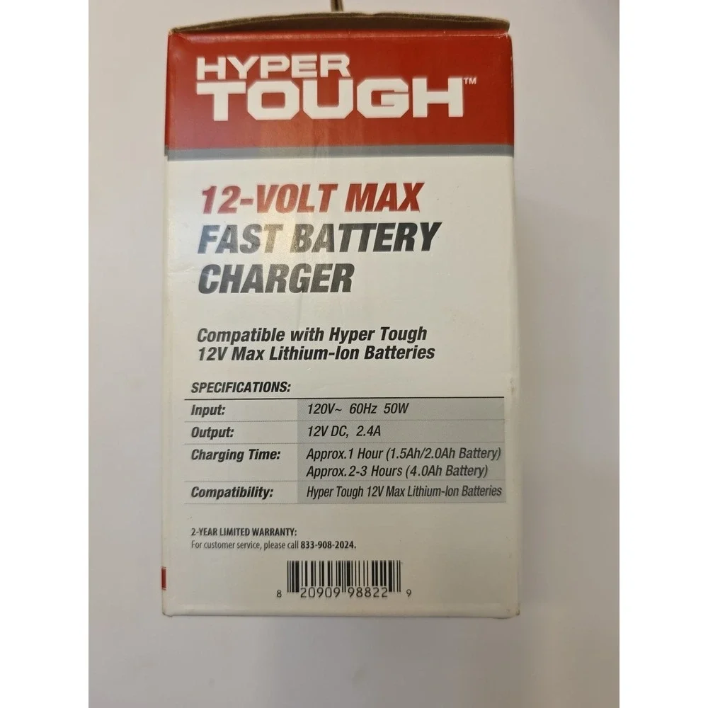 Hyper Tough 12V Max Fast Battery Charger for 12V Lit-Ion Batteries New Upgrade